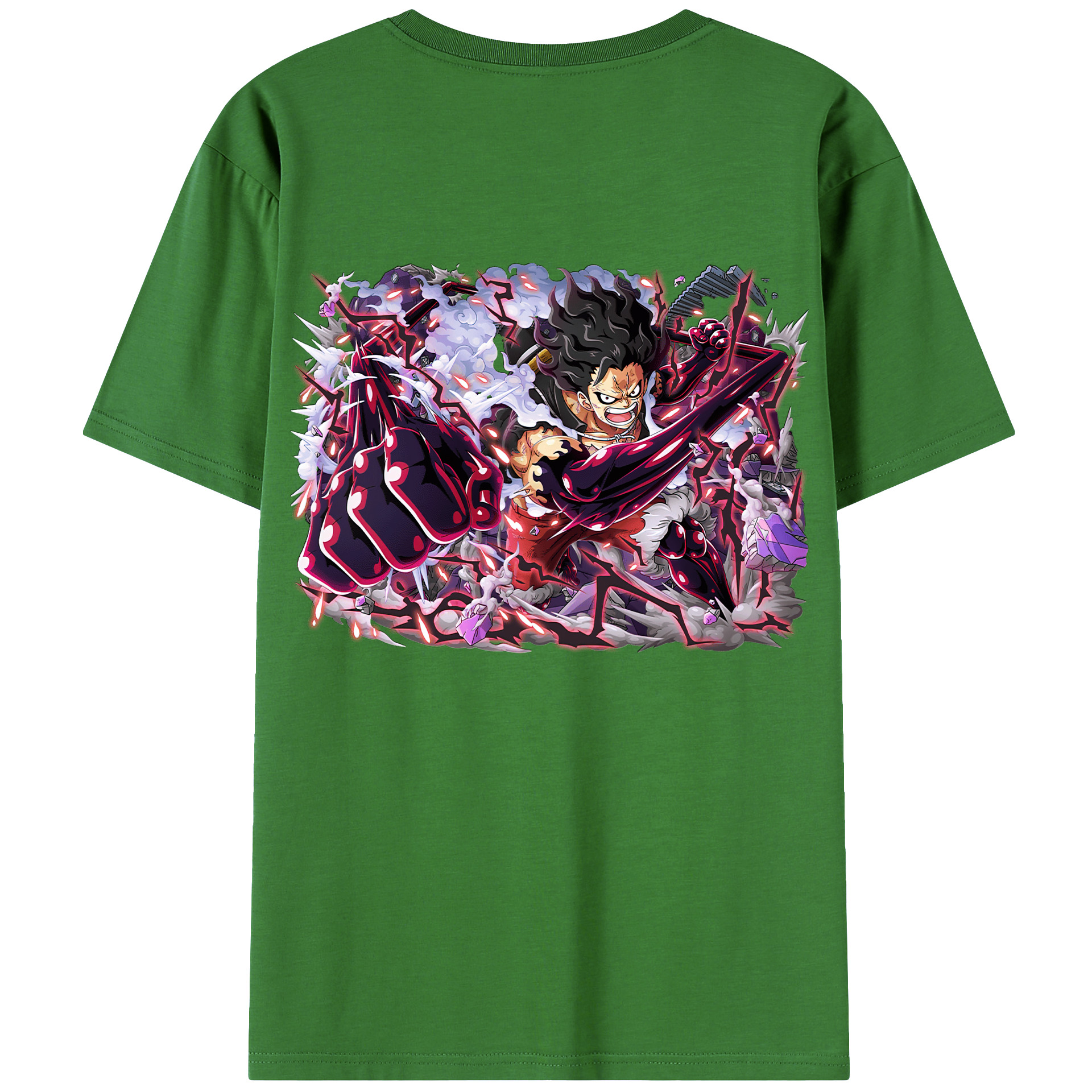 ワンピース モンキー・D・ルフィ ONE PIECE Monkey D. Luffy レディース半袖Tシャツ(バックプリント)